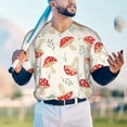 thumbnail image 6 of Balery Cartoon Flat Mushrooms Baseball Jersey for Men Casual Button Down Shirts Short Sleeve Active Team Sports Uniform-Medium, 6 of 9