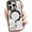 Black, variant on Fashion Flowers Floral Clear Magnetic Wireless Charging Case for iPhone 16 11 12 13 14 15 Pro Max Hard Bumper Cover(for iPhone 15/White)