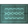 thumbnail image 1 of Ahgly Company Indoor Rectangle Southwestern Light Blue Country Area Rugs, 2' x 3', 1 of 4