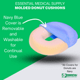 thumbnail image 4 of Essential Medical Supply Molded Donut Style Ring Cushion - 18" Navy for Hemorrhoid Relief, 4 of 6