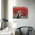 thumbnail image 3 of Nawypu   3D Contemporary Art On Canvas Texture Red Flower Tree paintings Canvas Wall Abstract Artwork Home living Room Decor paintings, 3 of 4