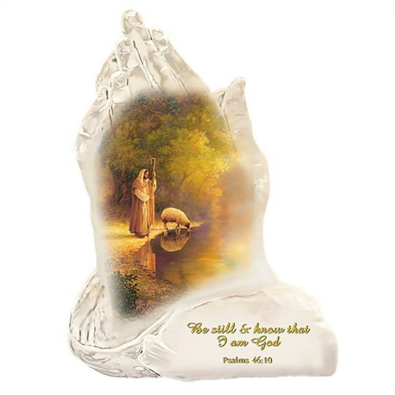 The Bradford Exchange Be Still Issue #15 Praying Hands Religious Art Collectible Figurine with Art by Greg Olsen 6-inches