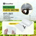 thumbnail image 2 of Fencer Wire 6 mil Clear Greenhouse Plastic Sheeting UV Resistant Polyethylene Greenhouse Film, Hoop House Cover for Horticulture, Gardening, Farming and Agriculture 90% Light Transmittance, 12’ x 28’, 2 of 8