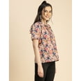 thumbnail image 3 of Moomaya Spread Collar Pin Tucks Cotton Top - Women's Casual Printed Top, 3 of 9