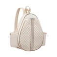 thumbnail image 2 of DYNWAVECA Tennis Racket Bag Tennis Backpack Multipurpose Waterproof Quilted Badminton Racquet Bag Rucksack Daypack for Training Outdoor Beige, 2 of 9