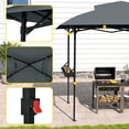 thumbnail image 4 of 8×5 FT Pop Up Grill Gazebo, Outdoor Grill Canopy with Vented Roof & Side Shelves, Large Portable Canopy for Outdoor Barbecue, Backyard, Patio, Easy Set up, 4 of 7