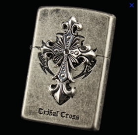 Kerosene lighter, Top Metal Pocket Lighter Daily Use, Sold Without Fuel.,SKU01247-Z9838B天使十字黑冰