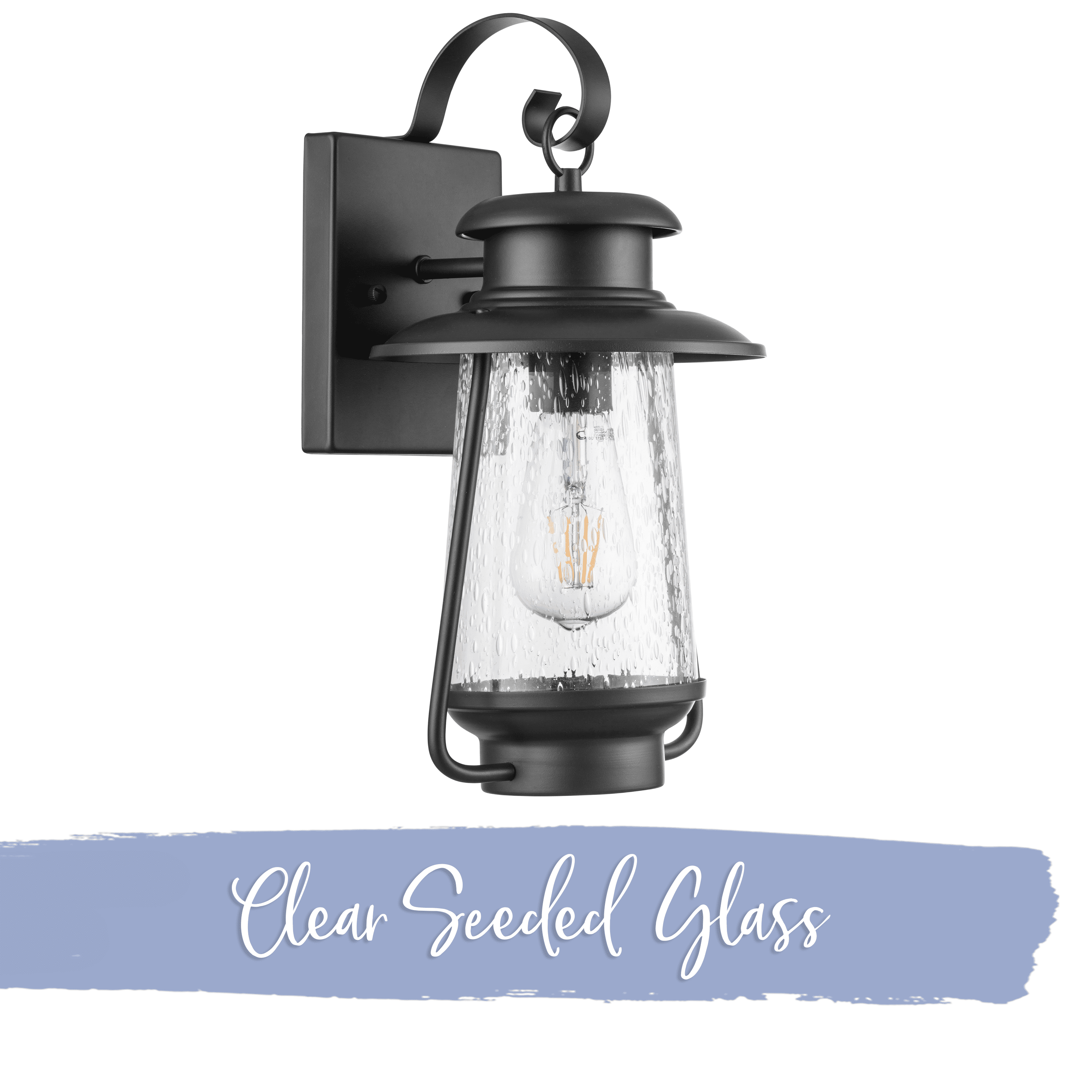 Prominence Home Sommerset Matte Black Lantern Outdoor LED Wall Light
