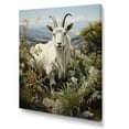thumbnail image 2 of Designart "Meadow Buck in White Peaks" Animals Canvas Wall Art - Traditional White Goat Entryway Wall Art Print, 2 of 6