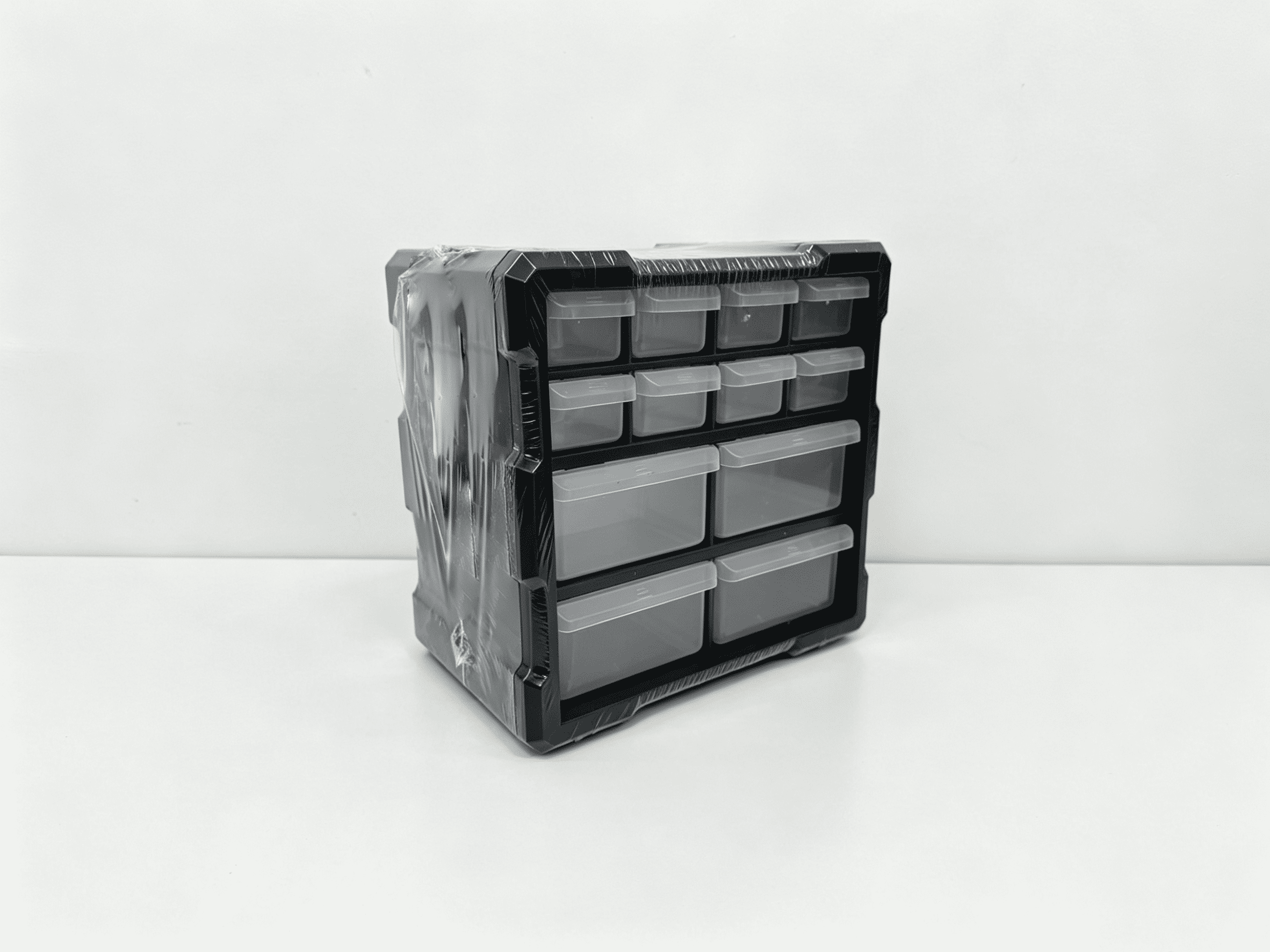 Homeworks Armoire de rangement en plastique à 12 bacs pour pièces, quincaillerie et bricolage