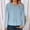 Blue, variant on Black*Friday Discounted Items under $5 GaThRRgYP Off the Shoulder Tops for Women,Women's Summer Casual Tops Round Neck,Women's Solid Color Crew-Neck Lace Patchwork Long-Sleeved Loose Tops Dark Blue S