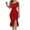 Red, variant on Womens Sexy Bodycon Party Dress Cold Shoulder Pearls Strap Midi Dress Ruffle Hem Elegant Cocktail Dresses