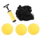 thumbnail image 1 of Accesorio De Voleibol, Mini Juego De Voleibol, Amarillo Ligero Portátil Con Inflador De Red Ajustable Tres Bolas Para Campus Universitario Parte Trasera Del Auto, 1 of 8