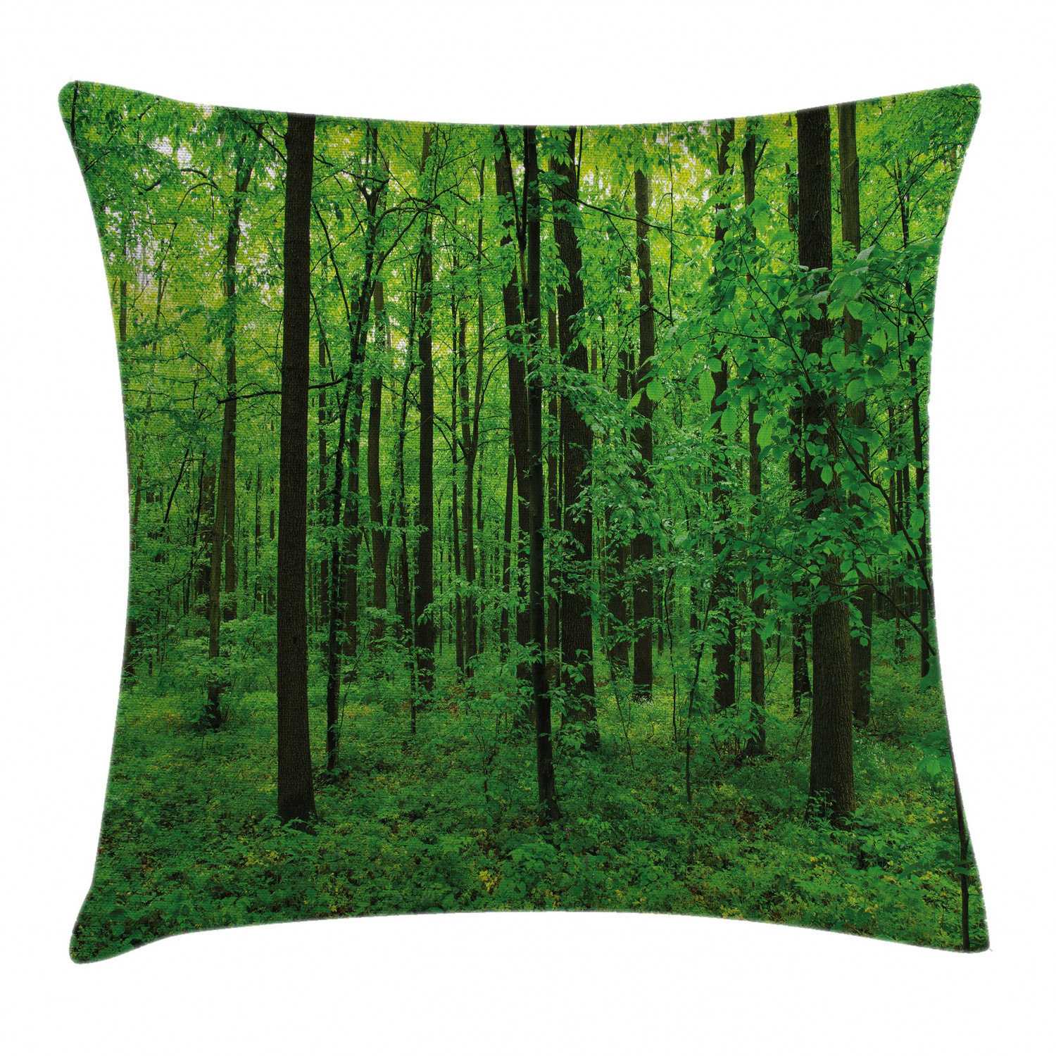 Download Nature Throw Pillow Cushion Cover, Green Forest Spring ...