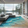 thumbnail image 2 of ODIKA 6'x9' Beach Themed Nautical Washable Area Rug Non-Slip, Easy Care, for Family Room, Living Mater Bedroom, 2 of 7