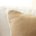 thumbnail image 3 of Safavieh Alaia 18" x 18" Glam Wool Decorative Pillows, Camel/Ivory, 3 of 4