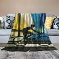 thumbnail image 2 of Orinice Bike Riders Blanket, Dynamic Sports Theme, Cozy Flannel, Loved by Cycling Enthusiasts, Suitable for Bedroom &amp; Living Room, 40x50in, 2 of 6