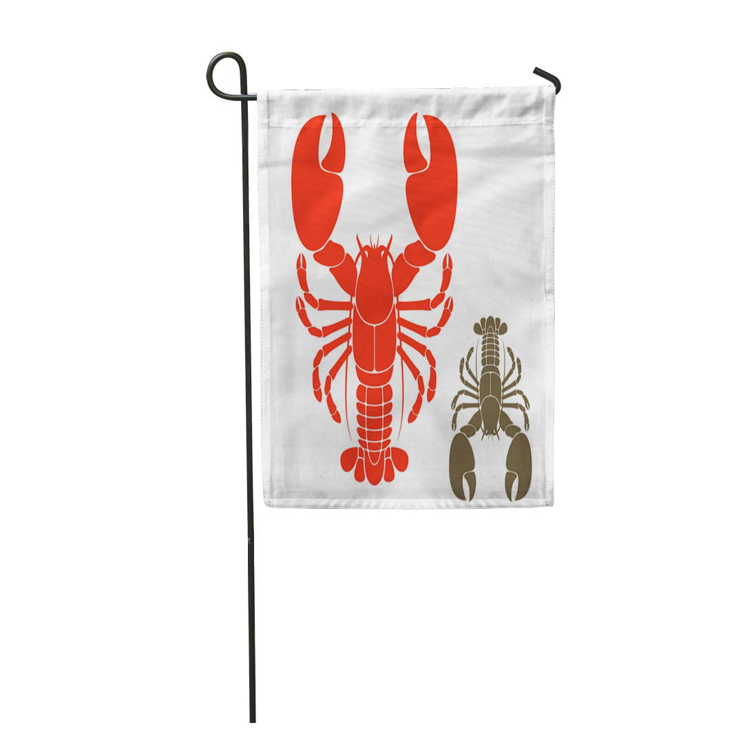 3x5 Advertising Lobster Seafood White Flag White Pole Kit Set 3'x5' 
