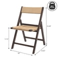 thumbnail image 4 of JONATHAN Y Kiawah Coastal Modern Woven Seagrass Teak Wood Folding Chair, Dark Brown (Set of 2), FLD1002B-SET2, 4 of 6