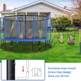 thumbnail image 4 of YORIN Trampoline, 1500LBS 15FT Trampoline for 6-7 Adults/ Kids, with Enclosure Net, Metal Swing, Basketball Hoop, Ladder, Light, Sprinkler, Socks, Outdoor Anti-Rust Heavy Duty Round Trampoline, 4 of 6