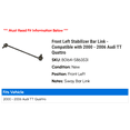 thumbnail image 2 of Front Left Stabilizer Bar Link - Compatible with 2000 - 2006 Audi TT Quattro 2001 2002 2003 2004 2005, 2 of 2