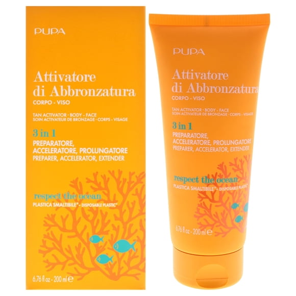 Autobronceador Pupa Milano, activador de bronceado 3 en 1, 200 ml