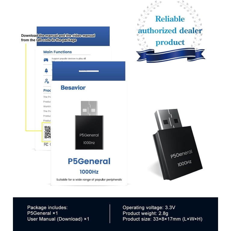 Besavior P5General Converter USB Adapter Emulator for PS5 Game