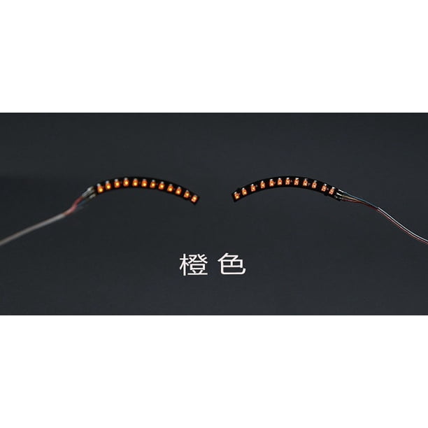 Pestañas postizas con luz LED para Halloween, maquillaje luminoso y brillante, lámpara de pestañas, adhesivo para párpados dobles, accesorios cosméticos para fiestas de baile y bares, luz LED, pestaña