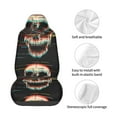 thumbnail image 4 of Wukai Glitch Screaming Skull Full Set Car Seat Covers with Soft Padding Universal Auto Front Seats Protector and Cushion Mat, 4 of 5