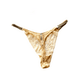 thumbnail image 2 of Victoria's Secret Very Sexy Rhinestone Bling Lace Brazilian Panties Thong Champagne Size: X-Large New, 2 of 2