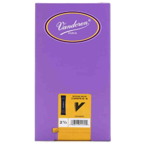 Vandoren Bb Clarinet Traditional Reed Box of 50 2.5 Box of 50