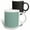 Multicolor, variant on 3drose, Common White Daisy Polka Dot Pattern on Teal Blue, 15oz Two-tone Blue Mug