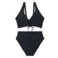 thumbnail image 5 of EYNMVR Women's Bikini Sets High Waisted Swimsuit Underwire Adjustable Straps Twisted Hook Full Coverage Bottom, 5 of 5