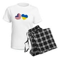 thumbnail image 4 of CafePress - Loving USA Ukraine Flag Heart Ukrainian Am Pajamas - Women's Short Sleeve Print T-Shirt and Pants Light Cotton Pajama Set, 4 of 7