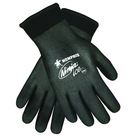- Memphis Glove N9690FCL Ninja Ice FC Nylon Back Double Layer Gloves with Full Dipped HPT Coating, Black, Large, 1-Pair, Gloves/Cold Weather Gloves By Memphis Gloves