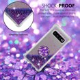 thumbnail image 3 of Funda para Samsung Galaxy S10 con Brillo Líquido Flotante, Purpurina, Parachoques y Anillo Giratorio Soporte, 3 of 5