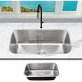 thumbnail image 2 of 32 Inch Stainless Steel 60/40 Double Unequal Bowl Classic Kitchen Sink, Extra Thick 18 Gauge Undermount Rust Resistant, Sound and Heatproof Sink, Sink Only, 2 of 16