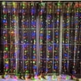 thumbnail image 3 of Solar Curtain Lights Fairy Lights 8 Modes Remote Control Waterproof Solar Garden Light Waterfall Fairy String Light Durability(Color 300 lights), 3 of 9