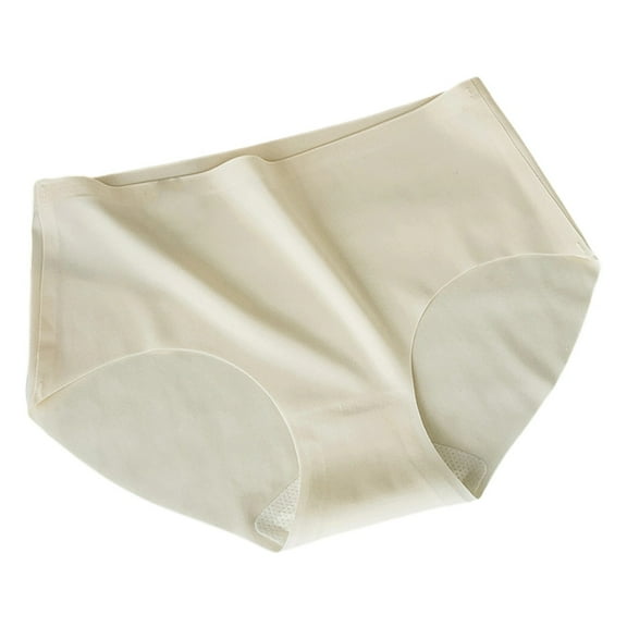 GigrtiJin Women's Cotton Seamless Panties Solid Color Basic No Show Mid Waist Quick Dry Underwear Smooting Granny Briefs