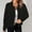 Black, variant on AOOCHASLIY 2023 Women Winter Coat Fashion Women Tops Long Sleeve Solid Blouse Button Outwear Sweatshirt Coat