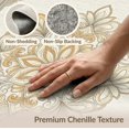 thumbnail image 6 of ODIKA 9'x12' Washable Area Rug Ivory Ornate Cream Symmetrical Motif Neutral Tonal Frame Bulk for Great Room, Indoor Concept, Large Living Low Pile, Flatwoven, 6 of 7