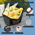 thumbnail image 2 of Large 38L Insulated Cooler Tote Bag with Front Pocket and Top Zipper, Collapsible Soft Cooler for Shopping, Beach, Camping, Work,BB1102 Black, 2 of 6