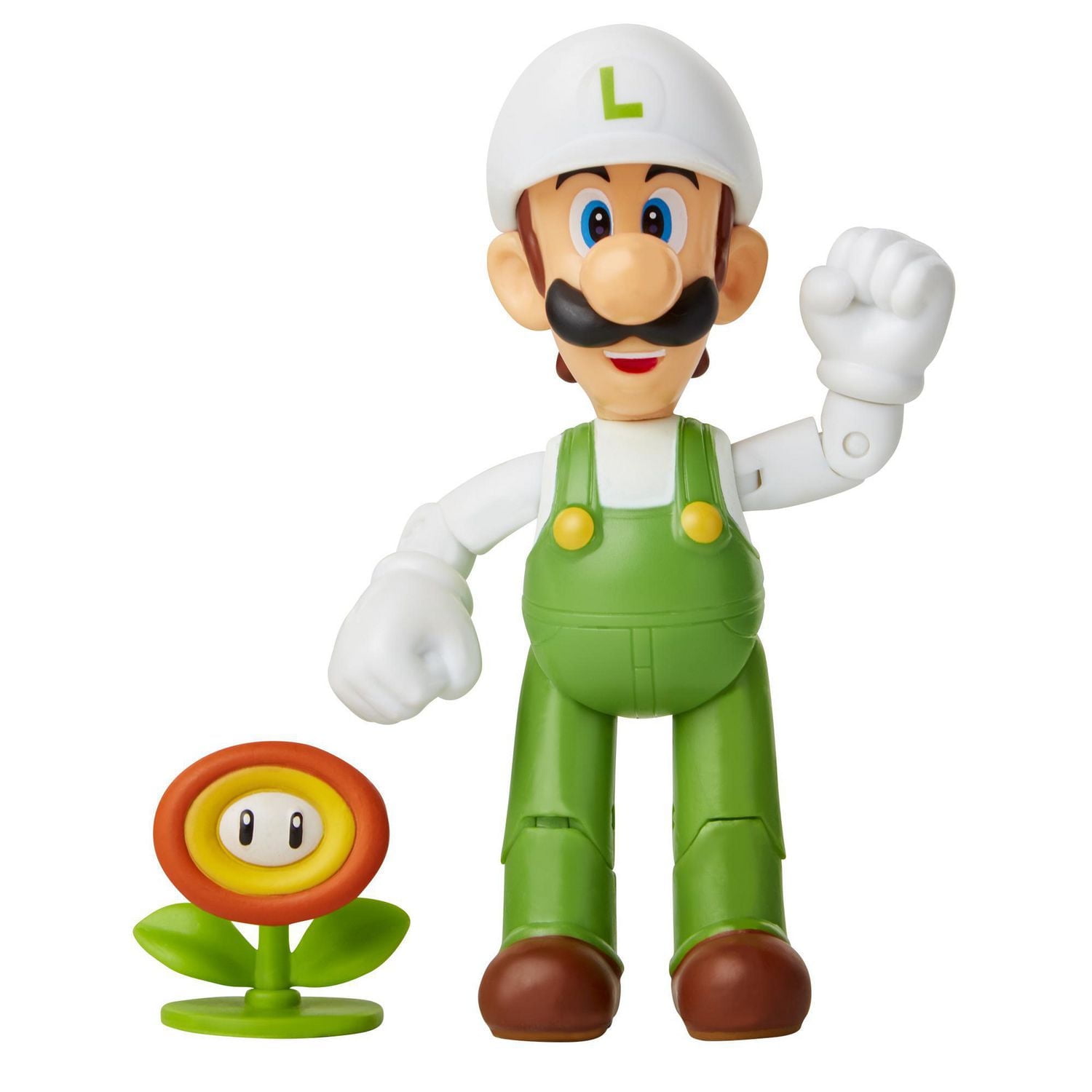 4po figurine Nintendo - Luigi Feu avec Fleur de Feu