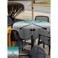 thumbnail image 6 of Square Outdoor Tablecloth with Umbrella Hole Teal Gray Ombre Outside Table Cloth Waterproof Patio Table Cover Black Hockey Sticks Minimalist Style Zipper Tablecloths for Picnic Camping 54x54 Inch, 6 of 8