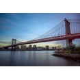 thumbnail image 2 of Frank, Assaf 32x23 Gold Ornate Wood Framed with Double Matting Museum Art Print Titled - Manhattan Bridge over east river, New York, 2 of 4
