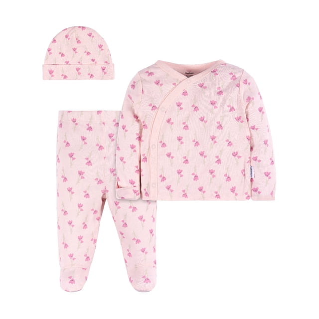 Gerber Essentials Set gorro, camisa y pantalón para niña 3 meses