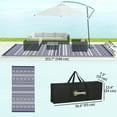 thumbnail image 3 of Outsunny Reversible Outdoor RV Rug, 9' x 18', Geometric Wall, Blue & White, 3 of 10