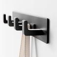 thumbnail image 6 of Coat Rack Wall Mount, 7.88 Inches Black Metal 3-Hook Organizer Coat Hooks, Wall Hooks for Hanging, Hat Rack Bag Hanger Key Holder for Wall, Purse Hanger Towel Racks for Bathroom, Not Adhesive, 6 of 9