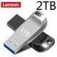 thumbnail image 2 of Lenovo-unidad Flash Usb 3,0 de Metal, Pendrive de alta velocidad de 2TB, resistente al agua, adaptador de TYPE-C mejorado qym unisex, 2 of 2