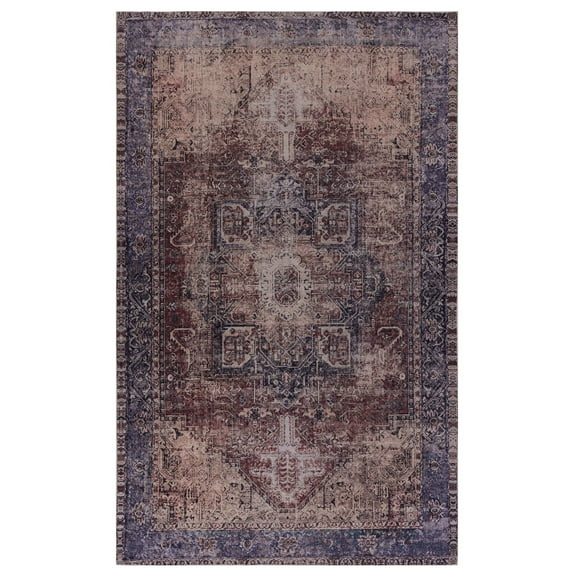 Area Rug 9x12 Home Office Washable - Non-slip, Non-shedding, Low-pile, Foldable, Pet & Burgundy Dining Room Kitchen For Laundry Washable, Living Bedroom